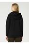 Y-Brush Hooded Long Sleeve Regular Fit Black Women's Sweatshirt - 2