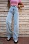 Vanessa Blue High Waist Wide Leg Denim Jeans - Casual Trousers