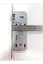Anka Mirrored Nickel Satin (room) Type Door Handle & Door Lock System + Mounting Screws - 4
