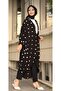 Modaburada Black and White Kimono Cardigan with Pompom Gift for Mother's Day?
