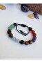 Natural Stone Macrame Student Success Bracelet-Onyx-Aventurine-Quartz-Akamarin-K.Köz-Amatist-Agate Stone - 2