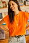Women's Orange Underarm Bat T-Shirt TSH-19000330 - 4