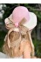 Luxury Straw Butterfly Bow Fancy Pink Straw Hat Girl's Hat - 3
