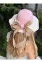Luxury Straw Butterfly Bow Fancy Pink Straw Hat Girl's Hat - 4