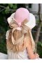 Luxury Straw Butterfly Bow Fancy Pink Straw Hat Girl's Hat - 5