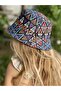 Unisex Girl Boy Bucket Baguette Hat Colorful Colorful Authentic Geometric Shape Patterned