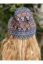 Unisex Girl Boy Bucket Baguette Hat Colorful Colorful Authentic Geometric Shape Patterned - 2