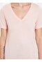 Women's Salmon V-Neck T-shirt - 3