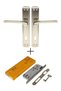 Anka Mirrored Nickel Satin (room) Type Door Handle & Door Lock System + Mounting Screws