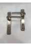 Anka Mirrored Nickel Satin (room) Type Door Handle & Door Lock System + Mounting Screws - 5