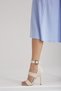 Florina Three Stripes Skin Matte 10 cm Women's Classic Heeled Shoes - 2