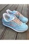 19250 Women's Santorini White Blue Powder Genuine Leather Sneakers Walking Casual Sneakers