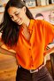 Women's Orange Bat Viscose Shirt GML-19000617 - 5