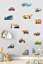 Small Construction Machinery and Vehicles Children's Room Wall Sticker Set Wall Decoration - 5