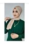 Design Gathered Beige Shawl Bonnet - 3