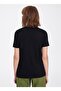 Women's Black Essentials Crew Neck Loose T-Shirt - 2