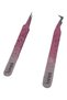 Eyelash Tweezer Set Pink Curler Holder Eyelash Tweezers - 2