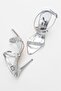 Mirella Stoned Silver 10 cm Women's Classic Heeled Shoes - 4