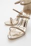 Alexia Gold Stone Three Stripes 10 cm Women's Classic Heeled Shoes - 4