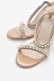 Valda Stone Single Strap Caramel 10 cm Women's Classic Heeled Shoes - 3