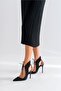 Barin Lace Detailed Black Leopard 10 cm Women's Stiletto, High Heels - 2