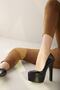 1840 Black Patent Leather 15 cm Women's Classic Platform Heeled Shoes - 2