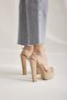 Gamer Single Strap Skin Suede 15 cm Women's Classic Platform Heeled Shoes - 3