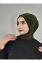 وشاح جاهز مزود بمشبك شال Hijap لون كاكي - 6