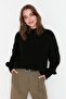 Black Wide Fit Basic Knitwear Sweater Twoaw23Kz01448 - 6