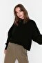 Black Wide Fit Basic Knitwear Sweater Twoaw23Kz01448 - 8