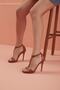 Cinnamon Tan Matte 10 cm Women's Classic Heeled Shoes - 7