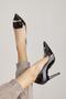 Waffles Black Patent Leather 10 cm Women's Stiletto, High Heels - 7