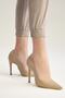 153 Mink Matte 10 cm Women's Stiletto, Platform Heeled Shoes - 6
