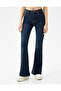 Dark Blue Women's Flare Leg Jeans - 2