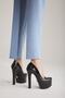 1840 Black Patent Leather 15 cm Women's Classic Platform Heeled Shoes - 5