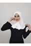 وشاح جاهز مزود بمشبك وشال Hijap Ecru Color - 2
