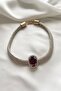 Amber Color Crystal Stone Choker Necklace - 3