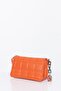 Women's Orange Plastic Chain Shoulder Bag - 2