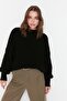 Black Wide Fit Basic Knitwear Sweater Twoaw23Kz01448 - 7
