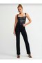 Enjoy X Black Straight Jeans Women's Power Lycra Women's High Waist Recovery