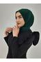 وشاح جاهز مزود بمشبك وشال Hijap بلون زمردي - 4