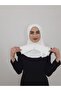 وشاح جاهز مزود بمشبك وشال Hijap Ecru Color - 4