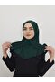 Snap Fastener Ready Scarf Shawl Hijap Emerald Color - 5