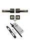 Sofuoğlu Derya Square Rosette Matte Black (Room Type) Door Handle & Black (Room Type) Door Lock