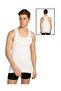 Pack of 4 0118 Men's Ribbed Sports Undershirt White - 2