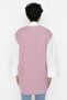 Pink V-Neck Knitwear Sweater TCTAW23SV00005 - 5