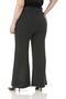 Large Size Wide Elastic Waist Drawstring Wide Leg Polka Dot Black Women's Trousers - 3