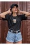 Oversize Printed Black Tshirt - 6