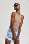 Women's Halter Neck Ribbed Crop Blouse - 3