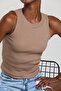 Women's Halter Neck Ribbed Crop Blouse - 5